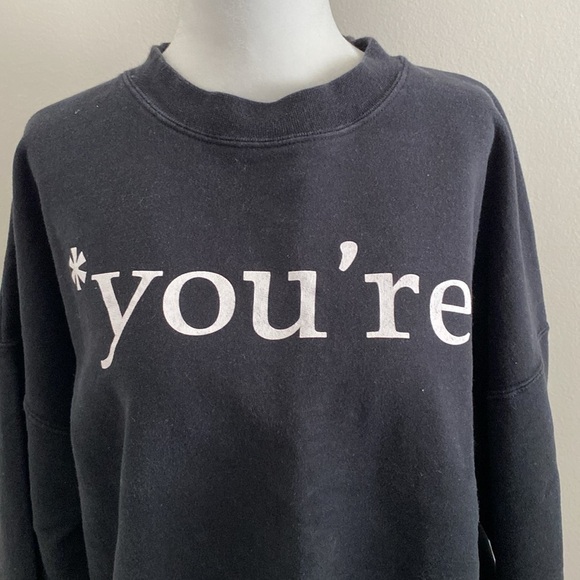 Hanes Y2K “You’re” black sweatshirt - Picture 5 of 7